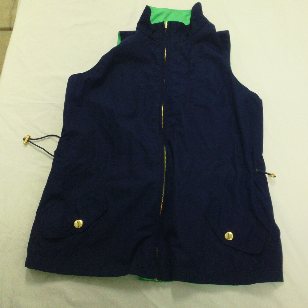Vtg Lauren Ralph Lauren Vest Coat MP Reversible Preppy NWT